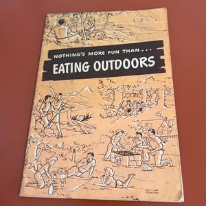 Vintage 1956 Eating Outdoors Cookbook National Dairy Council Mid Century Retro